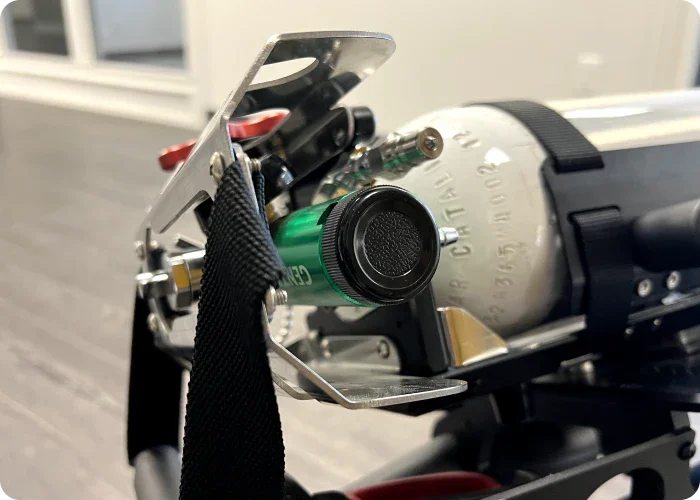 Add-on fittings for Rowland Emergency's Oxygen Carry for CPAP, designed to enhance the functionality and secure transport of CPAP equipment.