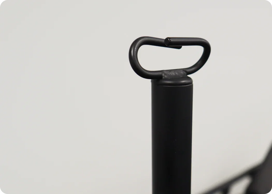 IV hook on the straight equipment pole with a fixed IV pole by Rowland Emergency, designed for secure IV bag support.