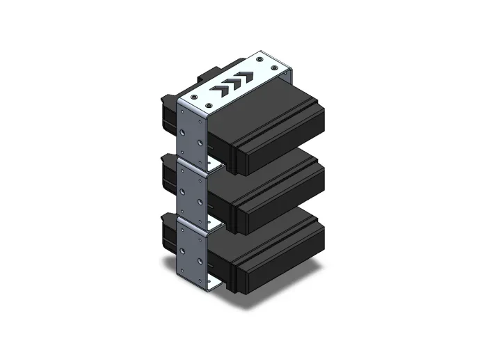 Stacking bracket for Motorola APX 2500, designed for secure and efficient mounting of multiple units.