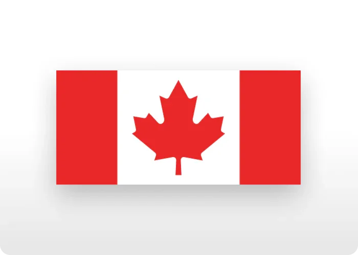 Canadian flag decal suitable for vehicles, offices, and outdoor use.
