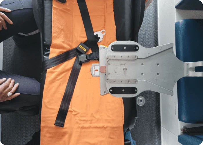 CardioHelp mount for Stryker® Power-PRO XT by Rowland Emergency, designed for secure integration and easy access to the CardioHelp system during patient transport.