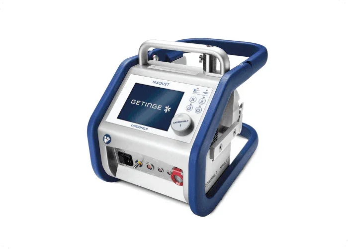 CardioHelp mount for Stryker® Power-PRO XT by Rowland Emergency, designed for secure attachment of CardioHelp systems to the stretcher for critical care transport.