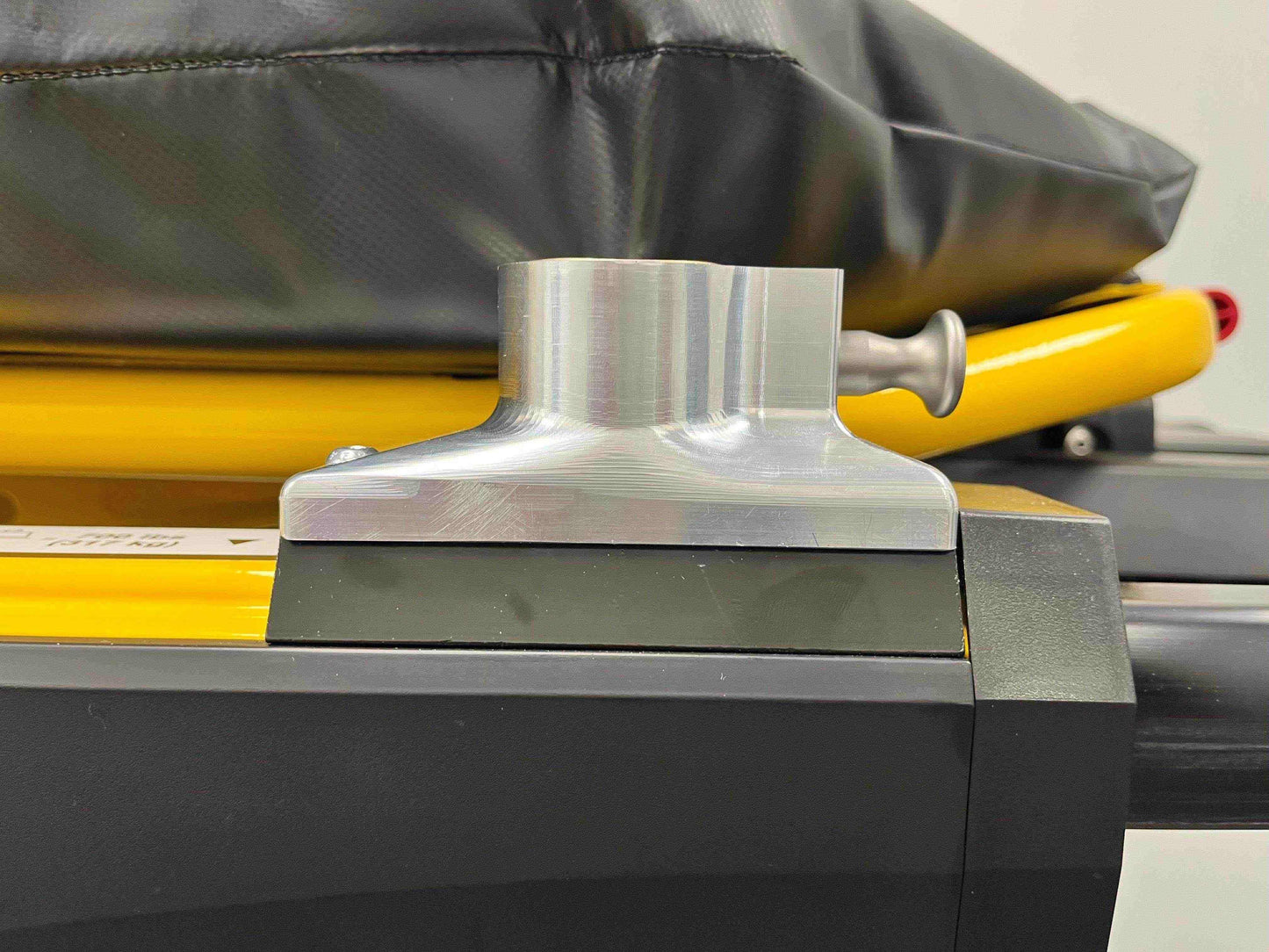 Defibrillator mounting block for Stryker® Power-PRO 2 (patient left) by Rowland Emergency, providing secure mounting and easy access to defibrillators during patient transport.