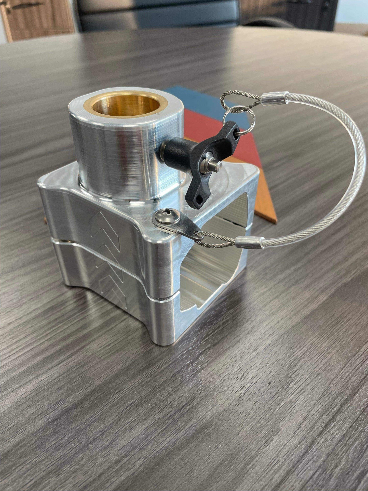 Defibrillator mounting block for Stryker® Power-PRO XT V2 & Performance-PRO XT by Rowland Emergency, ensuring secure attachment and easy access to defibrillators during transport.