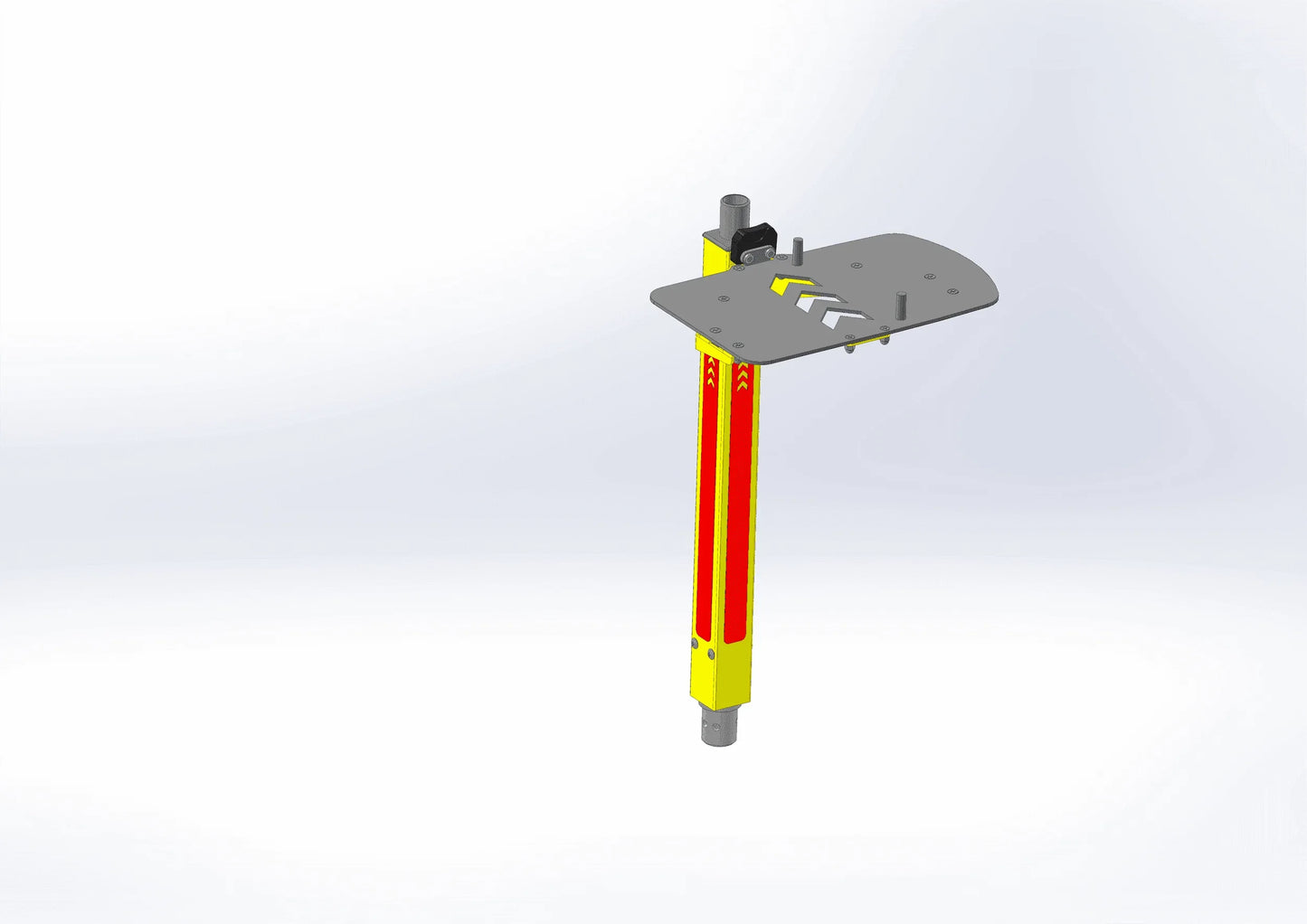 Pole for Airvo ventilator with IV receptacle by Rowland Emergency, providing secure mounting and easy access to both the ventilator and IV equipment.
