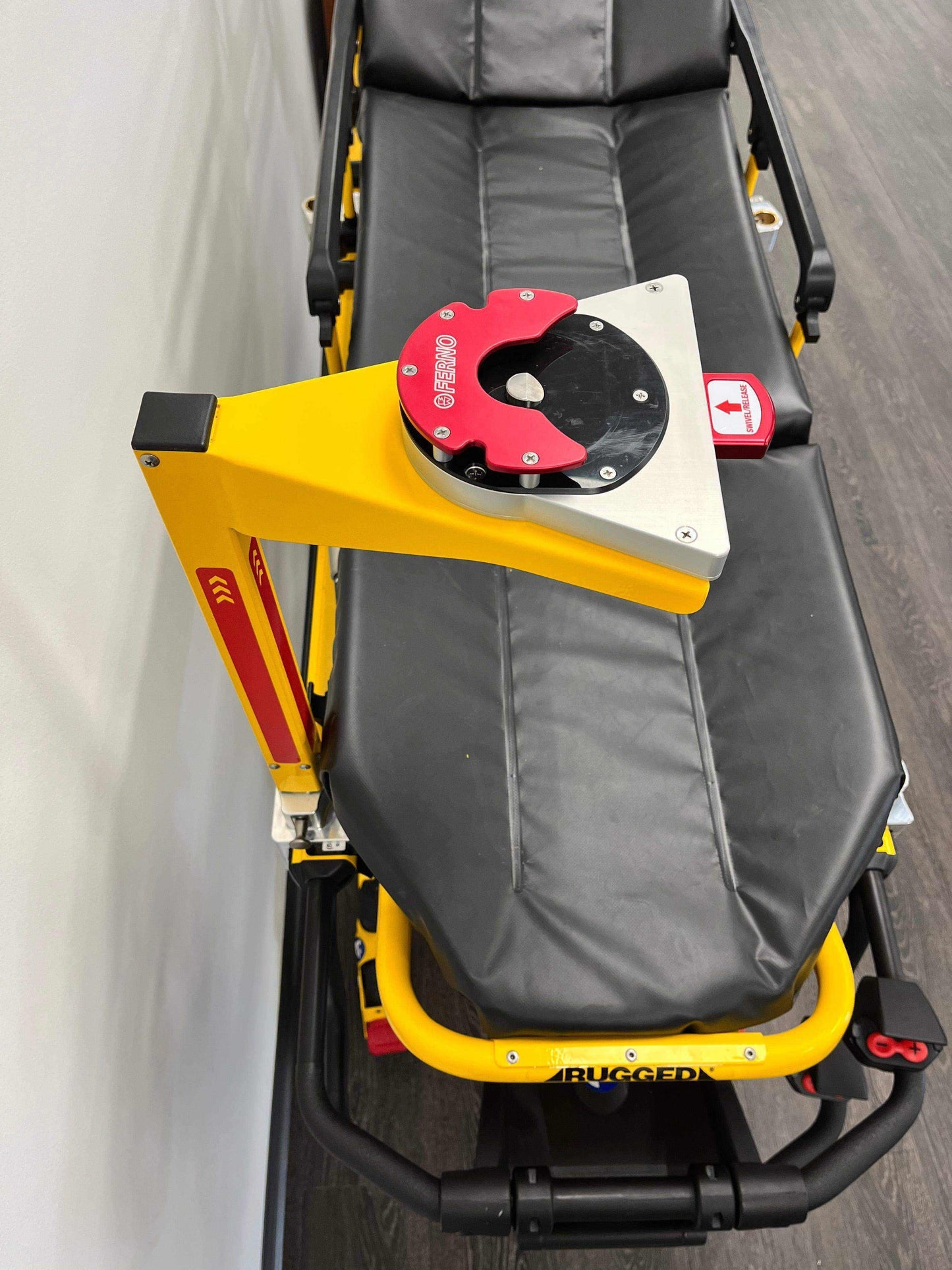 Pole for Ferno D360 with adaptor - no IV receptacle by Rowland Emergency, designed for secure mounting and support of equipment during patient transport.