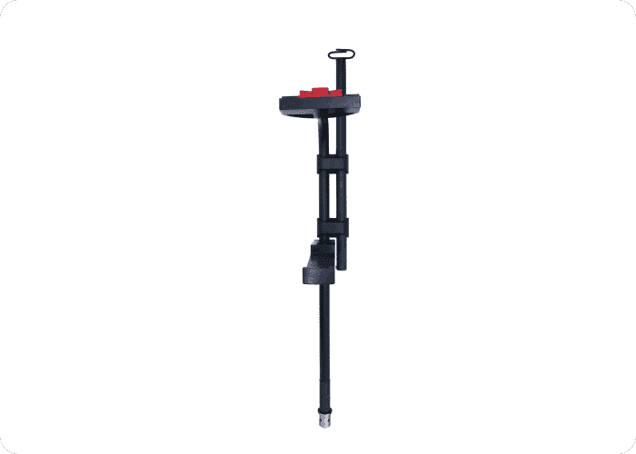 Pole for Stryker® LIFEPAK 15 with IV pole feature by Rowland Emergency, designed for secure mounting and convenient access to medical equipment.