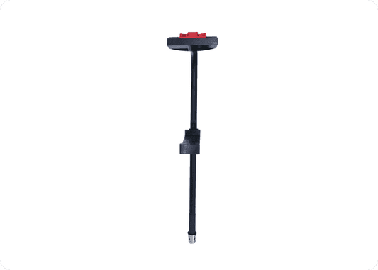 Pole for the Stryker® LIFEPAK 15 defibrillator with no IV receptacle by Rowland Emergency, designed for secure mounting and easy access to the defibrillator during transport.