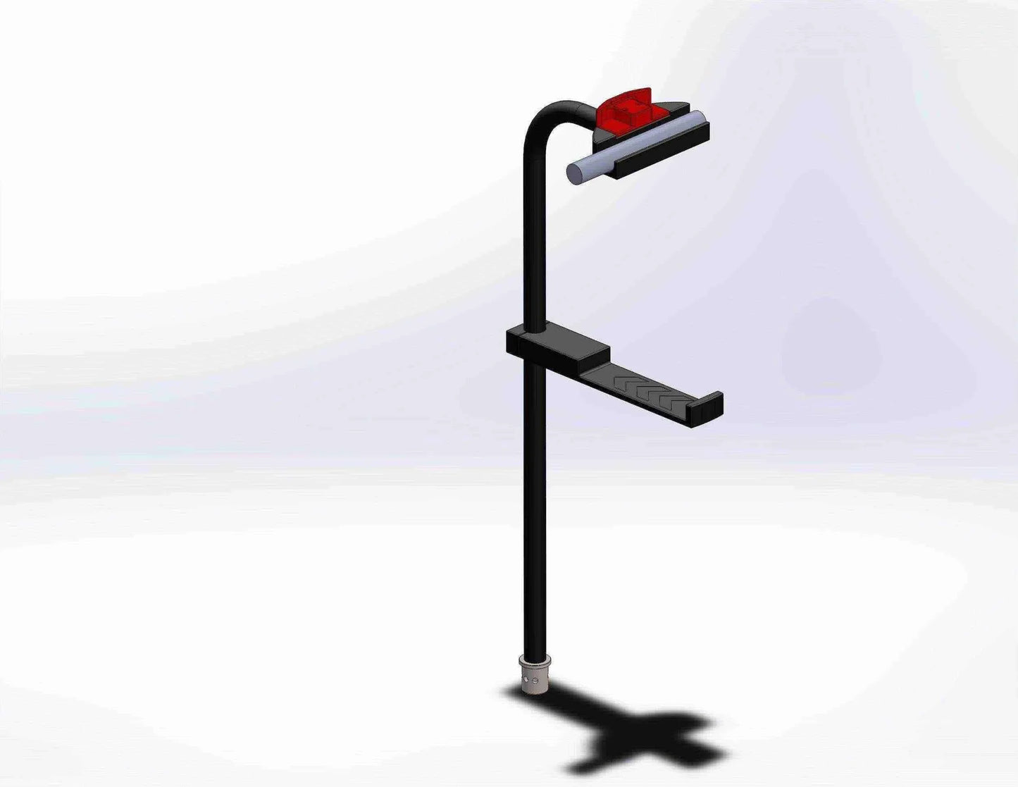 Pole for the Stryker® LIFEPAK 15 defibrillator with no IV receptacle by Rowland Emergency.
