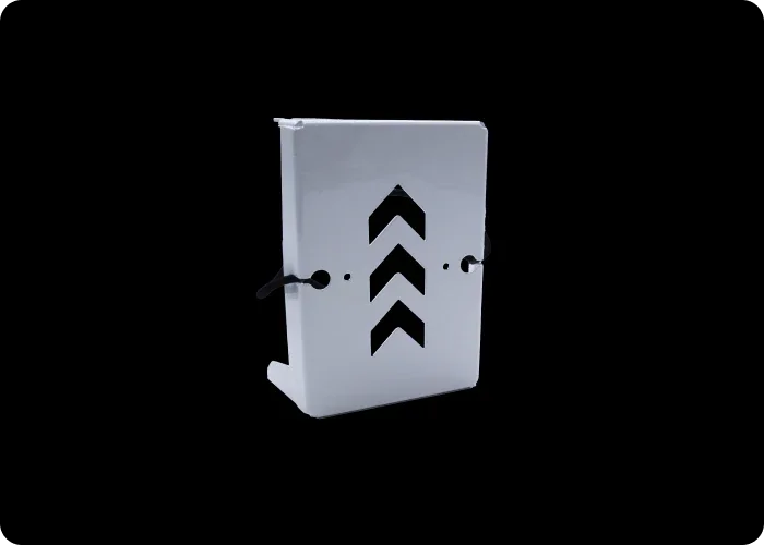 Back view of a Virox bracket holder for Virox bottles with a strap, designed for secure and organized storage.