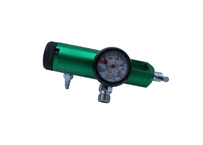 Regulator for the oxygen carry unit by Rowland Emergency, designed for controlled and safe oxygen delivery.