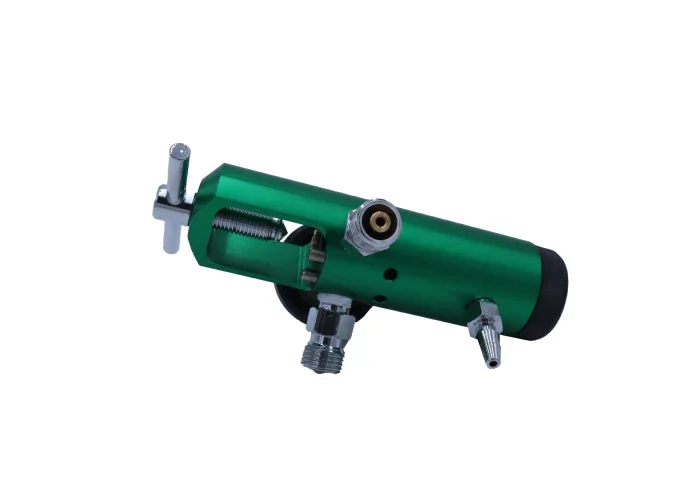 Regulator for the oxygen carry unit by Rowland Emergency, designed for controlled and safe oxygen delivery.