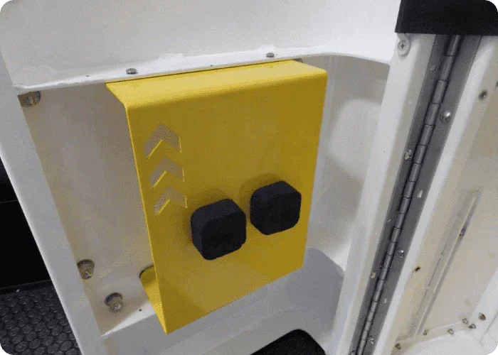 Stryker® Lucas II CPR device bracket for Crestline Commander compartment by Rowland Emergency, designed for secure mounting and easy access to life-saving equipment.