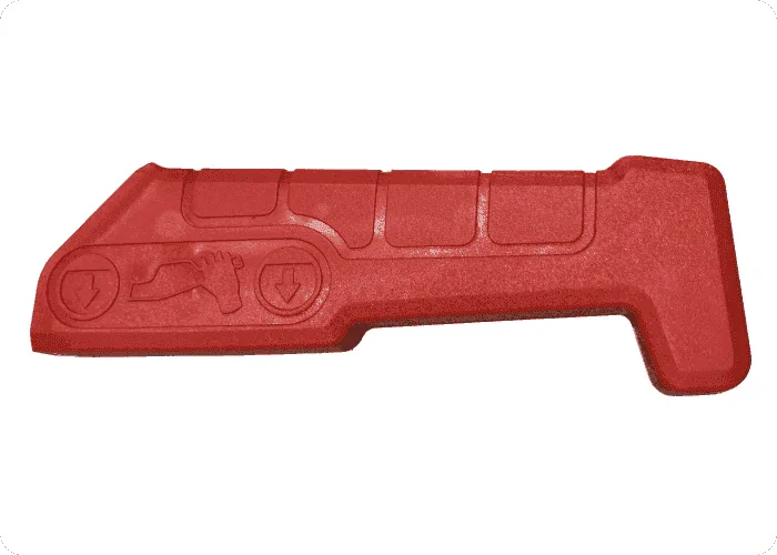 Stryker® Power-LOAD handle grip for patient left, designed for secure and comfortable handling during stretcher loading and unloading.