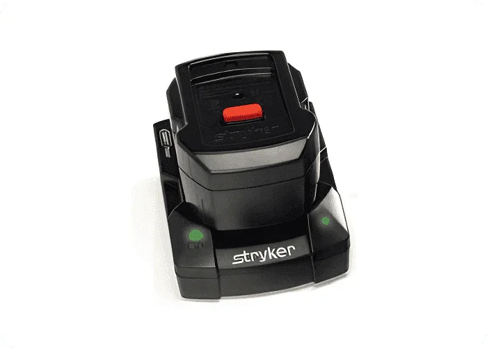 Stryker® Power-PRO XT SMRT charger, designed for efficient and reliable charging of the Power-PRO XT stretcher battery in emergency response vehicles.