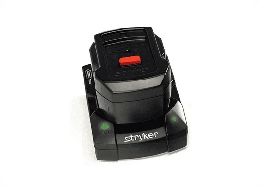 Stryker® Power-PRO XT SMRT charger, designed for efficient and reliable charging of the Power-PRO XT stretcher battery in emergency response vehicles.