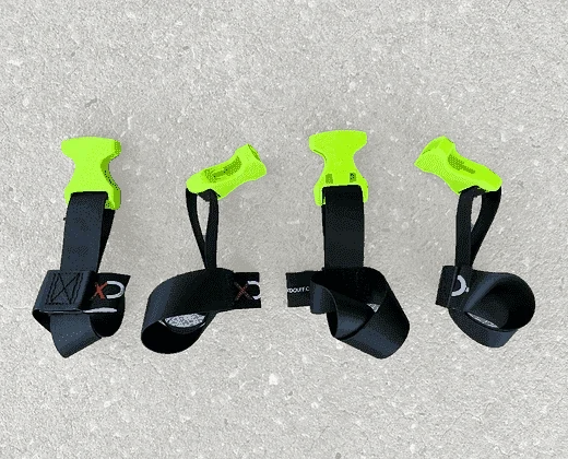 XDcuff® restraint clips plastic - strap set, designed for secure and efficient restraint during patient transport.