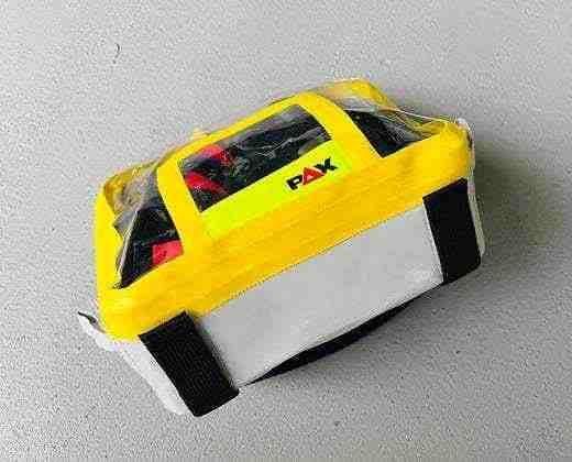 XDcuff® restraint storage straps + Pax Bag, designed for secure and organized storage of restraint equipment in emergency vehicles.
