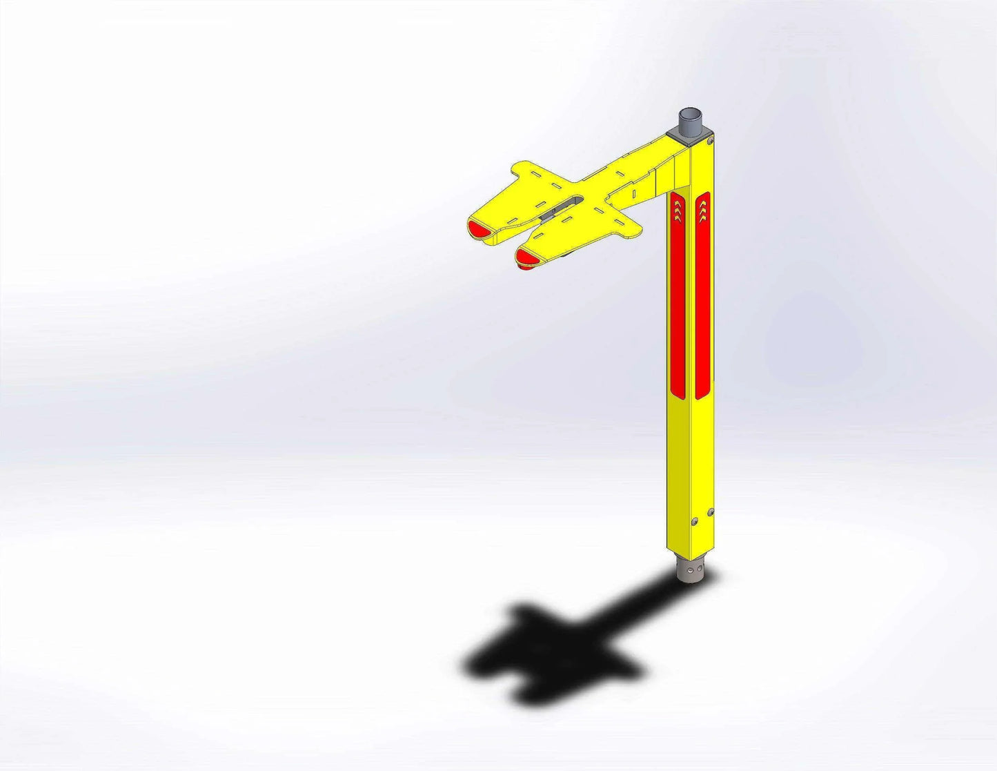 Tall pole for ZOLL X-Series defibrillator by Rowland Emergency, includes an IV receptacle.