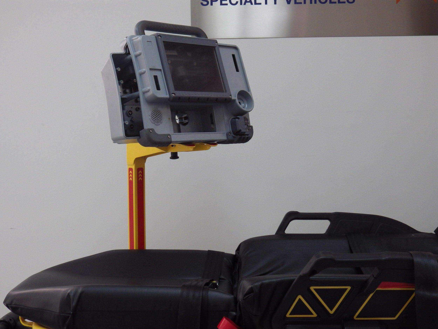 ZOLL® X Series® pole with no IV by Rowland Emergency, providing secure mounting for the defibrillator during patient transport.