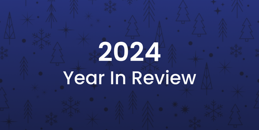 Graphic of '2024 Year in Review' on Dark Blue Background