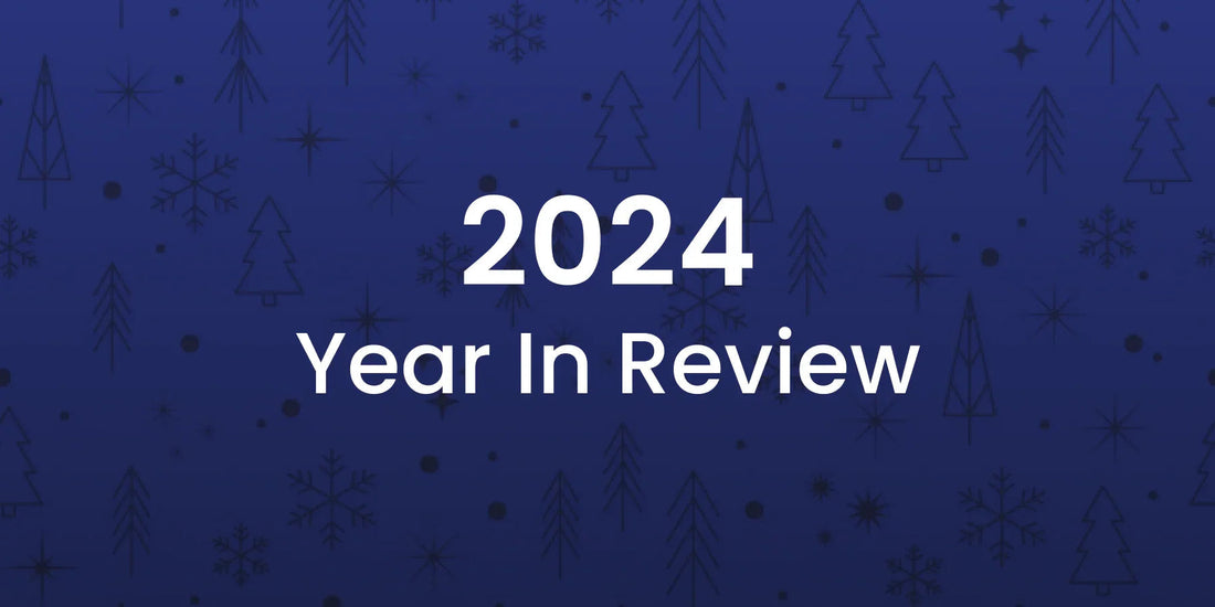 2024 Year In Review graphic with snowflakes and trees, Rowland Emergency company update