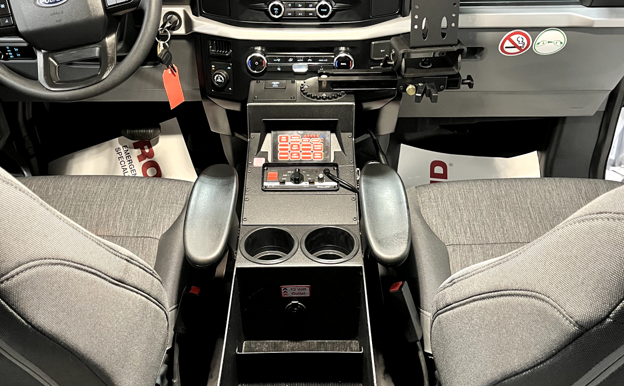 Image of a 10" Center Console inside an Emergency Vehicle