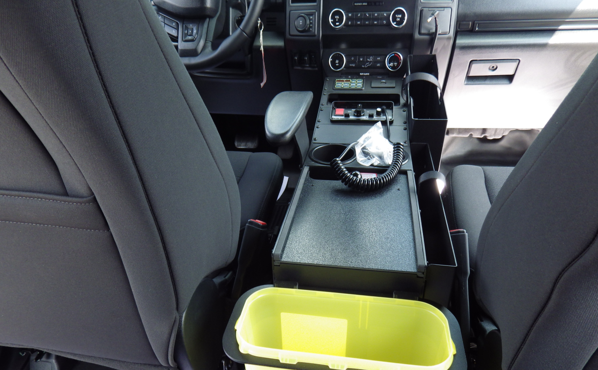 Image of a 12 Inch Center Console without a Computer Arm Mount for an Emergency Vehicle