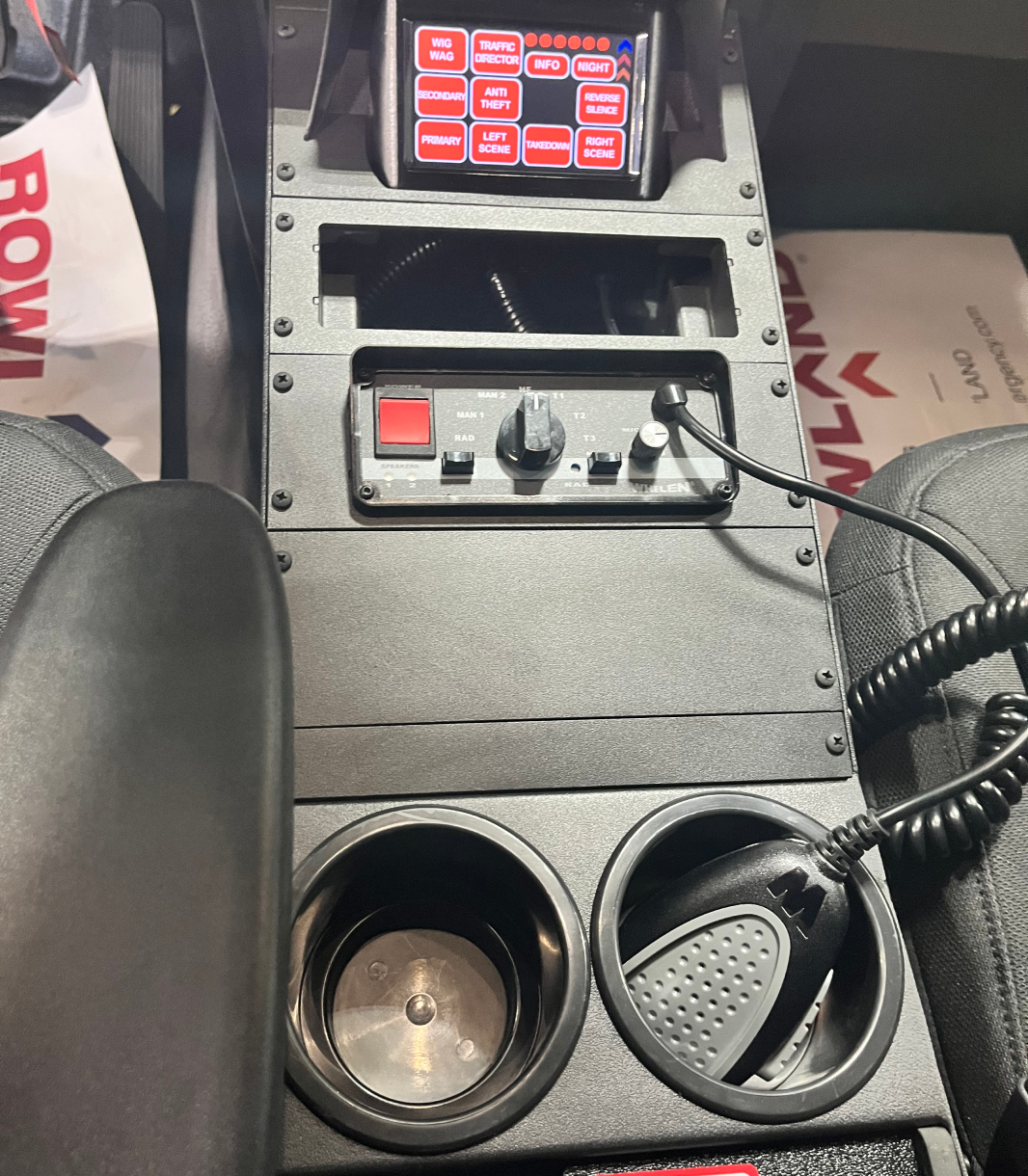 Image of a 14 Inch Center Console with No Computer Mount for a Ford Explorer Emergency Vehicle