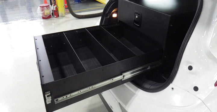 GM Rear Cargo Storage Systems | Chevy Police Tahoe Rear Storage Box ...