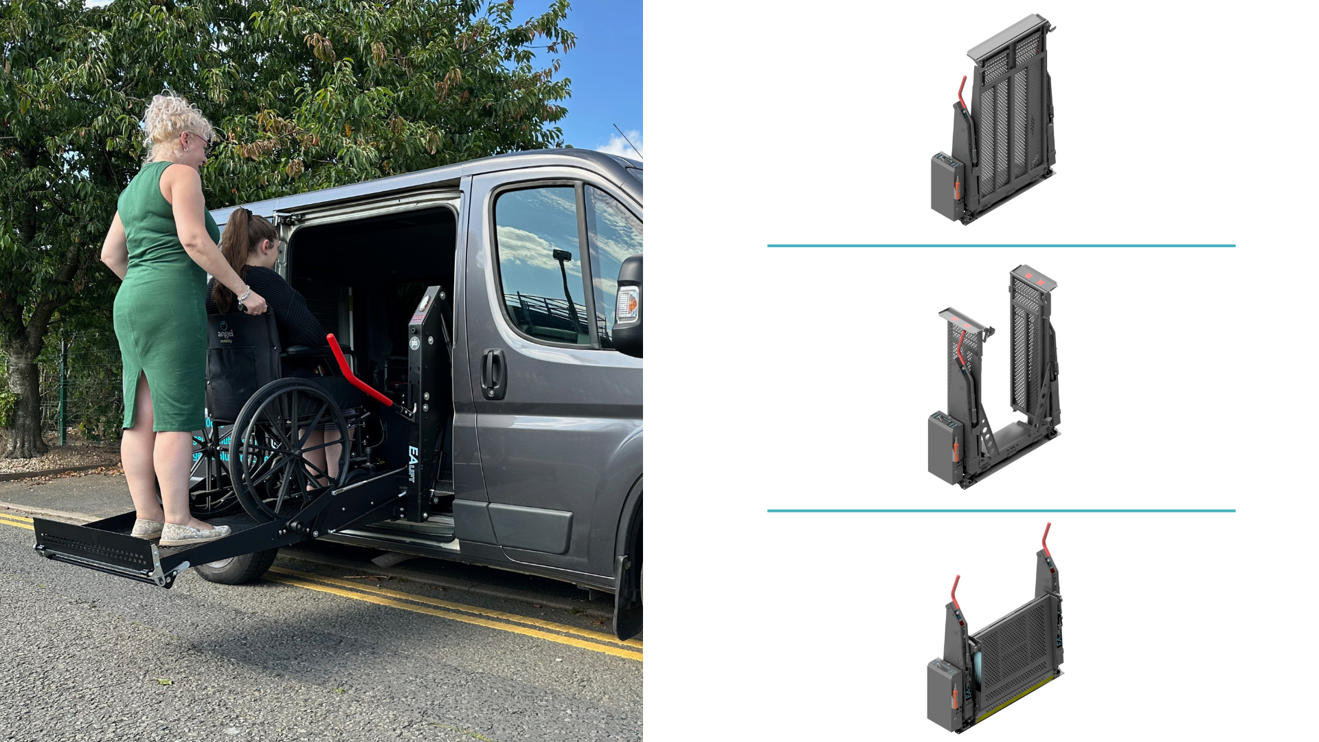 Elevador de pacientes interior EA4 en ambulancia
