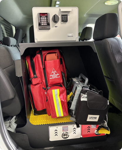 Tiroir en L avec 1 tiroir à gauche (poche de rangement en option dans le tiroir en L)