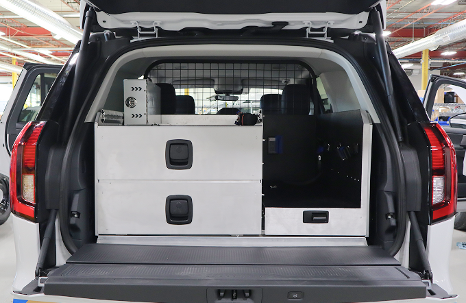L-Shaped Storage Tray with Two Drawers for Ford Expedition
