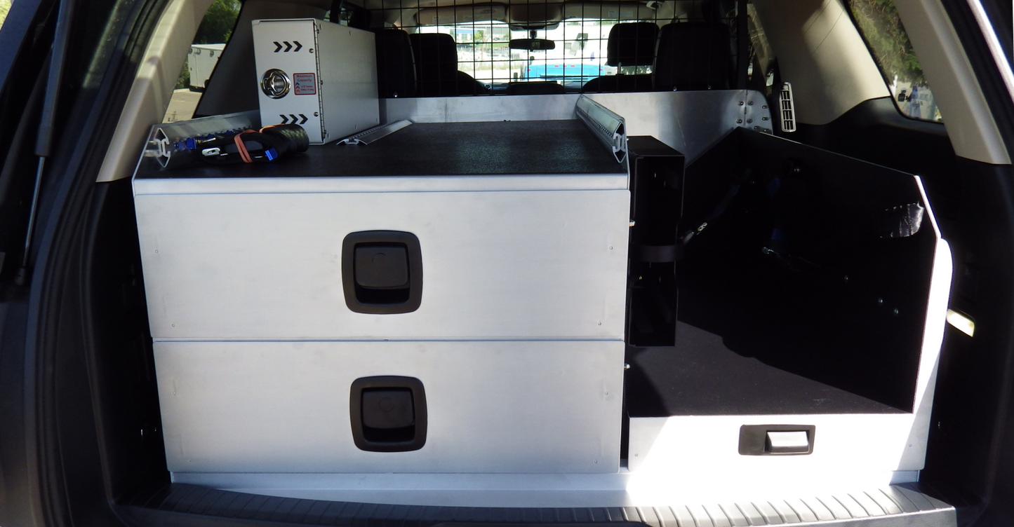 L Drawer with 2 Left Drawers for a Ford Expedition Emergency Response Unit