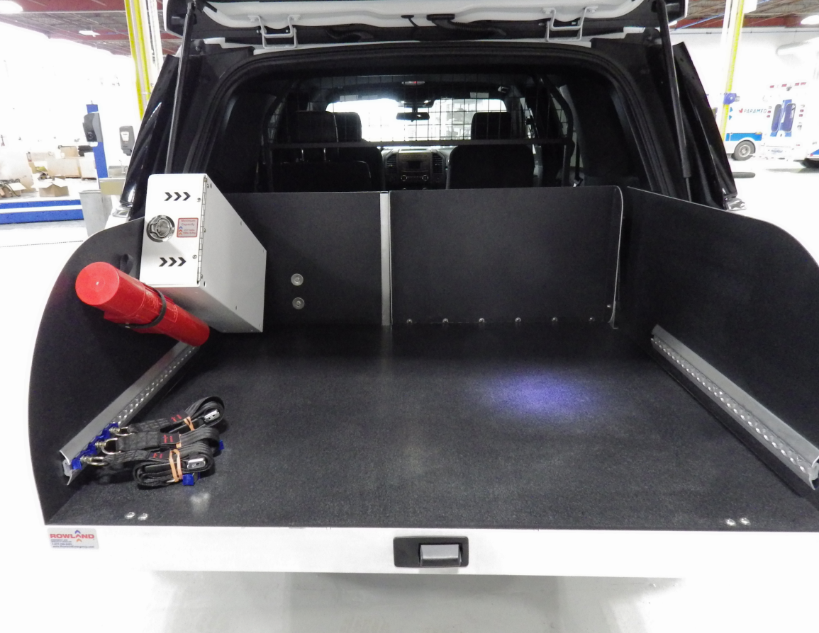 Single Tray with a Stretcher Fly Down for a Ford Expedition Emergency Response Vehicle