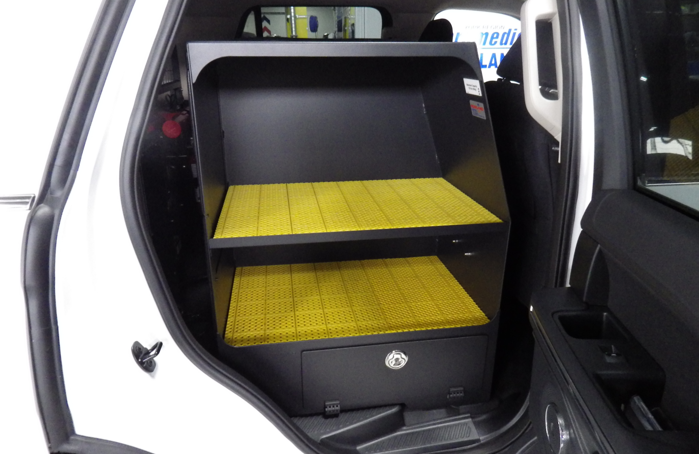 Right-side storage system for the Ford Expedition, designed for organized and secure equipment storage.